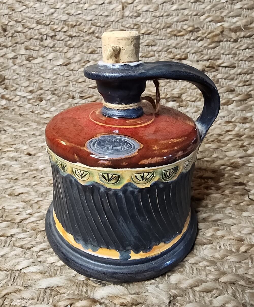 Vtg Handmade DANKO Ceramic Pottery Sake/Liquor Dispenser Jug Decanter